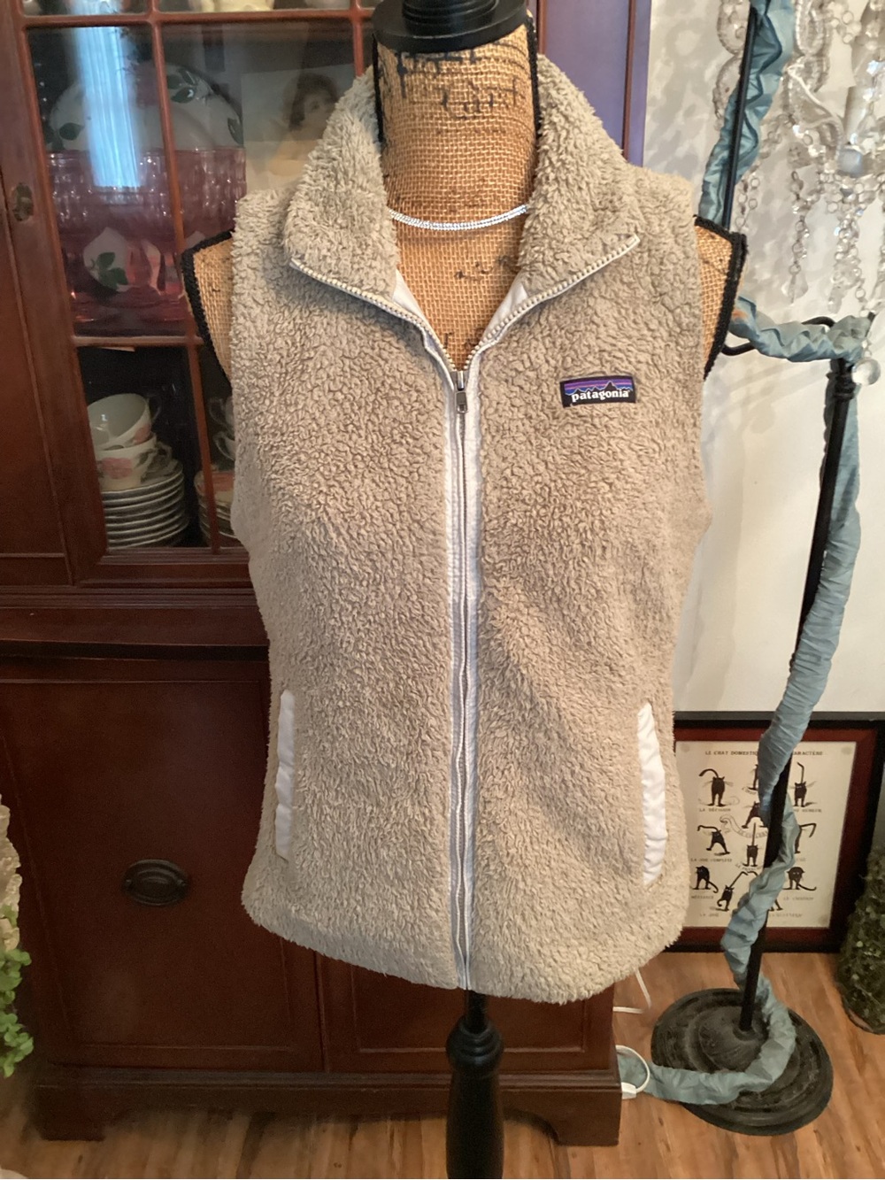 Patagonia Taupe Sherpa Fleece Vest